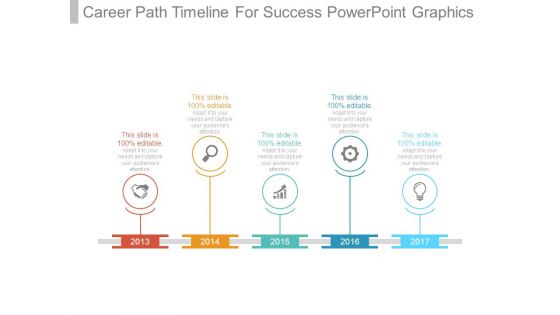 Career Path Timeline For Success Powerpoint Graphics