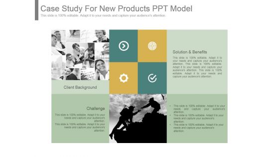 Case Study For New Products Ppt Model