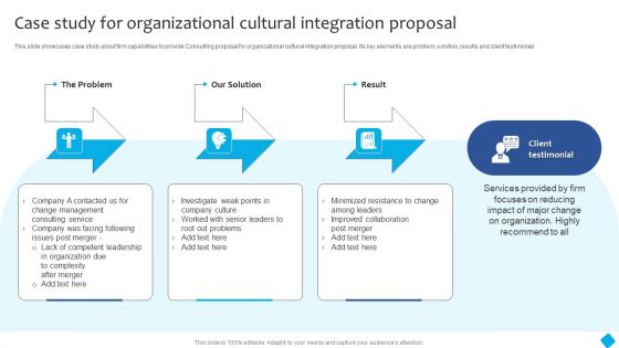 Case Study For Organizational Cultural Integration Proposal Designs PDF Case Study For Organizational Cultural Integration Proposal Designs PDF