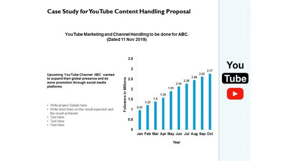 Case Study For Youtube Content Handling Proposal Ppt PowerPoint Presentation Gallery Design Ideas