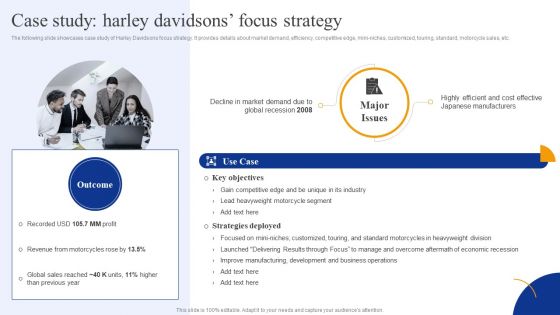 Case Study Harley Davidsons Focus Strategy Strategic Management For Competitive Advantage Sample PDF