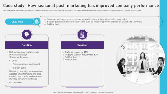 Case Study How Seasonal Push Marketing Has Improved Company Performance Designs PDF