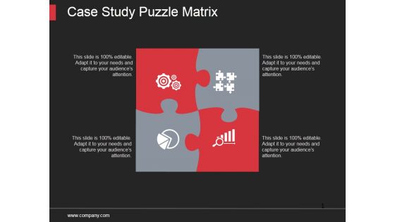 Case Study Puzzle Matrix Ppt PowerPoint Presentation Templates