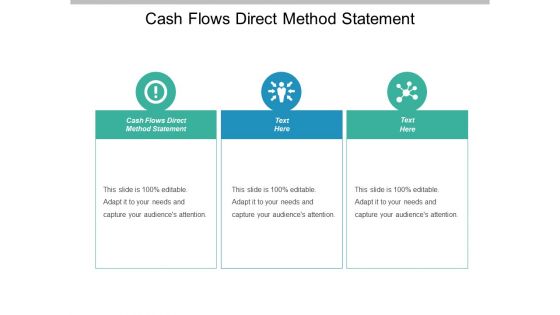 Cash Flows Direct Method Statement Ppt PowerPoint Presentation Inspiration