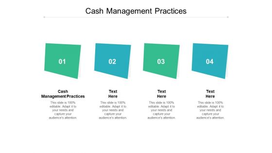 Cash Management Practices Ppt PowerPoint Presentation Gallery Slide Cpb