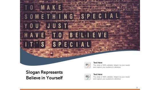 Catchy Slogans And Taglines Roadside Banner Quote Ppt PowerPoint Presentation Complete Deck