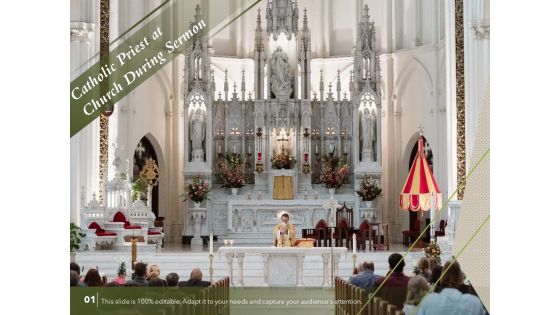 Catholic Priest At Church During Sermon Ppt PowerPoint Presentation Icon Model PDF