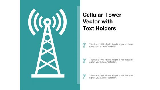 Cellular Tower Vector With Text Holders Ppt PowerPoint Presentation Inspiration Graphics Template