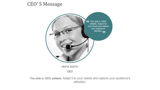 Ceos Message Template 1 Ppt PowerPoint Presentation Infographic Template Infographic Template