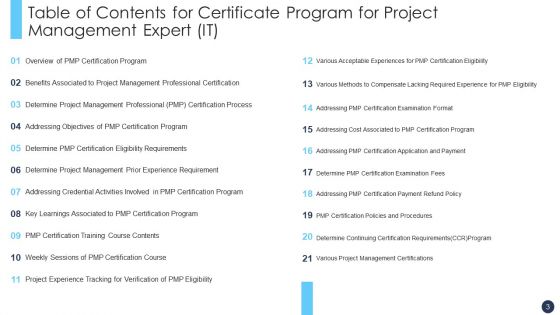 Certificate Program For Project Management Expert IT Ppt PowerPoint Presentation Complete Deck With Slides