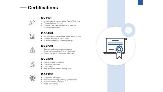 Certifications Ppt PowerPoint Presentation Show Example Introduction