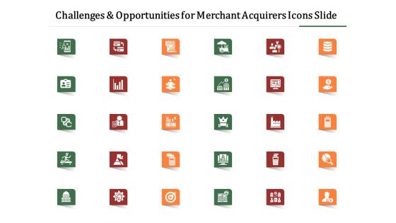 Challenges And Opportunities For Merchant Acquirers Icons Slide Structure PDF