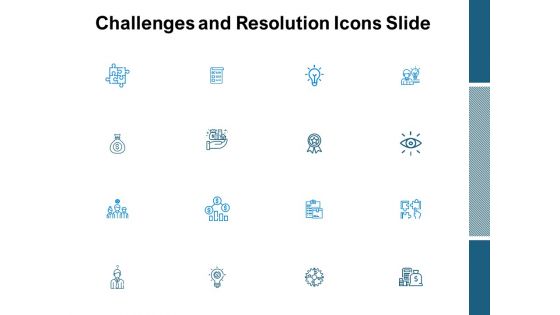 Challenges And Resolution Icons Slide Ppt PowerPoint Presentation Professional Introduction