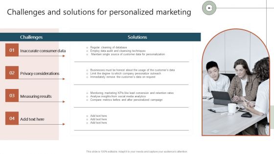 Challenges And Solutions For Personalized Marketing Ppt Infographics Guide PDF Challenges And Solutions For Personalized Marketing Ppt Infographics Guide PDF