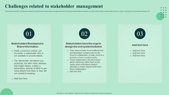 Challenges Related To Stakeholder Management Strengthen And Manage Relationships Rules PDF