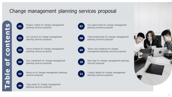 Change Management Planning Services Proposal Ppt PowerPoint Presentation Complete Deck With Slides