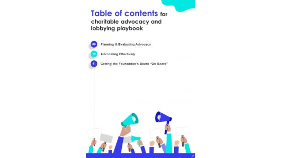 Charitable Advocacy And Lobbying Playbook Template