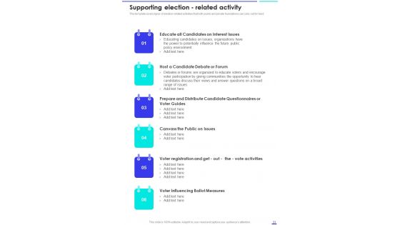 Charitable Advocacy And Lobbying Playbook Template