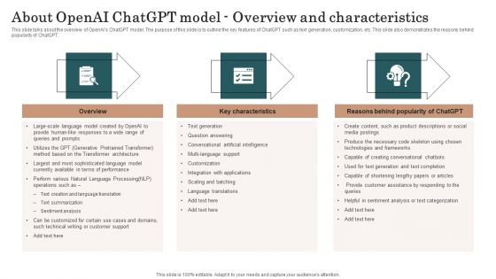 Chatgpt Incorporation Into Web Apps About Openai Chatgpt Model Overview And Characteristics Background PDF Chatgpt Incorporation Into Web Apps About Openai Chatgpt Model Overview And Characteristics Background PDF