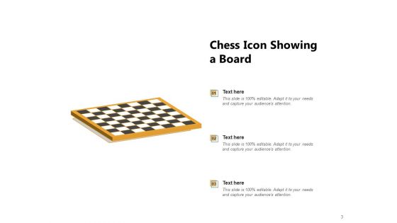 Checker Board Icon Chess Icon Chess Piece Board Strategy Ppt PowerPoint Presentation Complete Deck