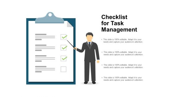 Checklist For Task Management Ppt Powerpoint Presentation File Example File