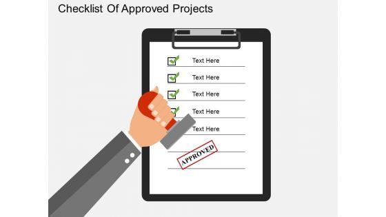 Checklist Of Approved Projects Powerpoint Template