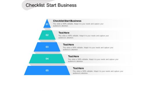 Checklist Start Business Ppt PowerPoint Presentation Pictures Graphics Download Cpb