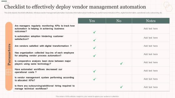 Checklist To Effectively Deploy Vendor Management Automation Vendor Management Strategies Download PDF Checklist To Effectively Deploy Vendor Management Automation Vendor Management Strategies Download PDF