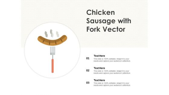 Chicken Sausage With Fork Vector Ppt PowerPoint Presentation Portfolio Slide Download