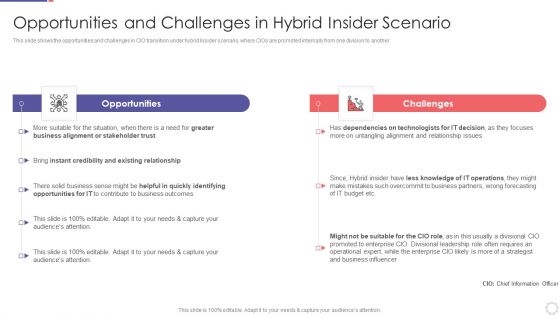 Chief Information Officer In Improving Organizational Value Challenges In Hybrid Topics PDF
