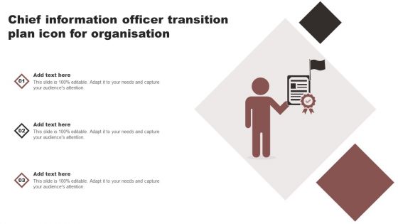 Chief Information Officer Transition Plan Icon For Organisation Download PDF