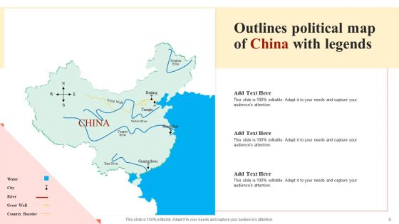 China Political Map Ppt PowerPoint Presentation Complete Deck With Slides