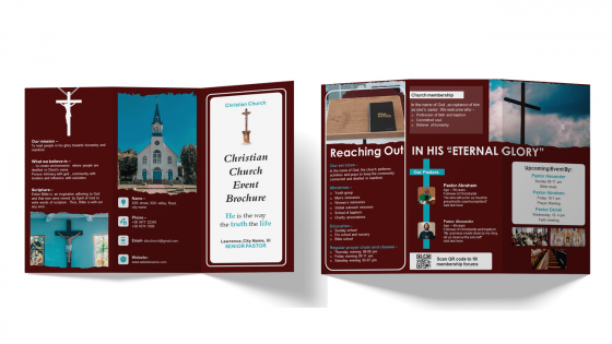 Christian Church Event Brochure Trifold Christian Church Event Brochure Trifold