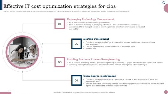 Cios Guide To Optimize Effective IT Cost Optimization Strategies For Cios Guidelines PDF