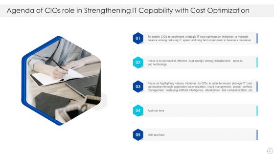 Cios Role In Strengthening IT Capability With Cost Optimization Ppt PowerPoint Presentation Complete With Slides