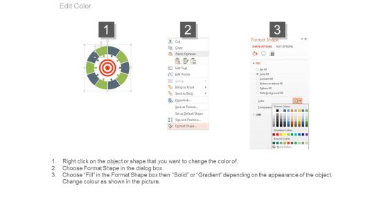 Circle Arrow Charts For Goal Planning Powerpoint Slides