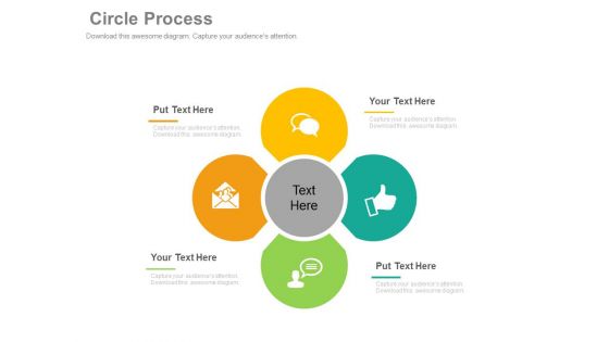 Circle Diagram For Business Communication Powerpoint Template