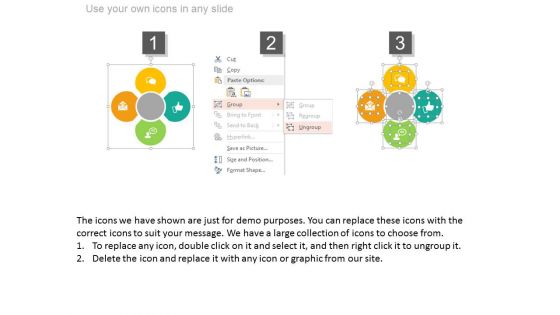 Circle Diagram For Business Communication Powerpoint Template