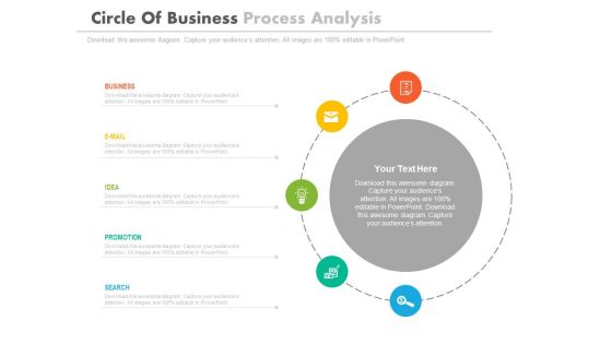 Circle Infographics For Market Research Analysis Powerpoint Template