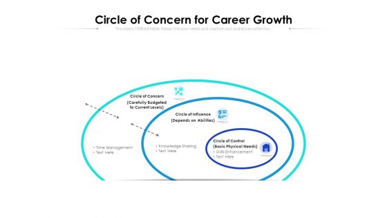 Circle Of Concern For Career Growth Ppt PowerPoint Presentation Icon Slides PDF