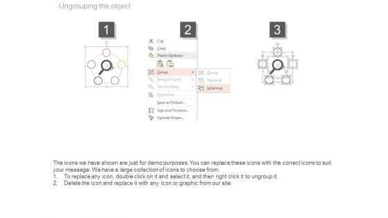 Circle Of Five Steps For Marketing Strategy Powerpoint Template