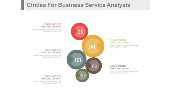 Circles Infographics For Business Services Powerpoint Template