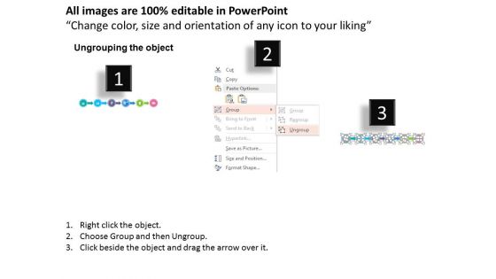 Circles With Arrows In Linear Flow Powerpoint Templates