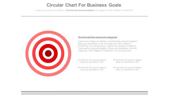 Circular Chart For Business Goals Powerpoint Slides