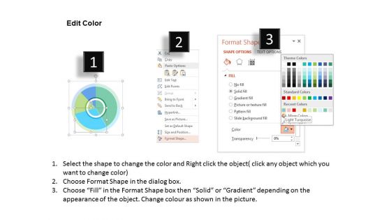 Circular Diagram Of Four Steps Powerpoint Template