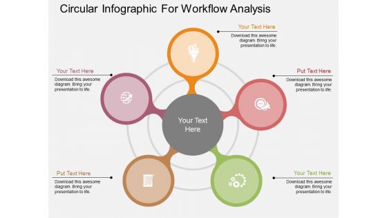 Circular Infographic For Workflow Analysis Powerpoint Templates
