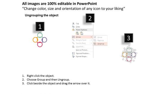 Circular Infographic Of Four Steps Powerpoint Templates