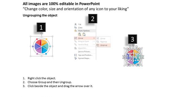 Circular Infographic Of Six Steps Powerpoint Template