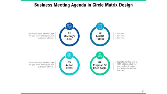 Circular Matrix Diagram Business Agenda Ppt PowerPoint Presentation Complete Deck