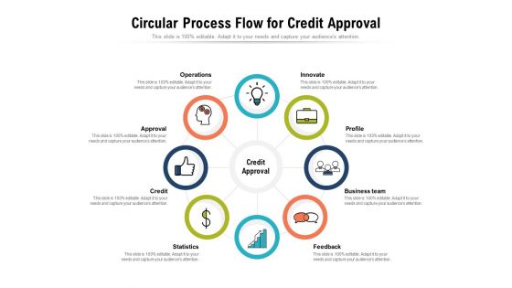 Circular Process Flow For Credit Approval Ppt PowerPoint Presentation Show Structure PDF